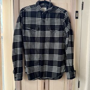 American Eagle Outfitters Monochrome Plaid flannel Shirt